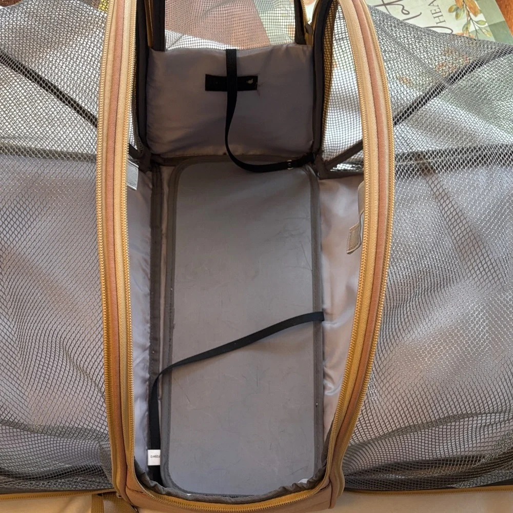 Pink and Blue Expandable Pet Carrier
